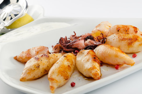 Grilled Baby Calamari