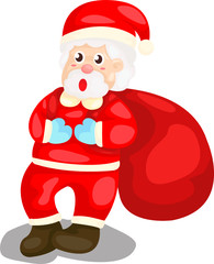 cute Santa with sack