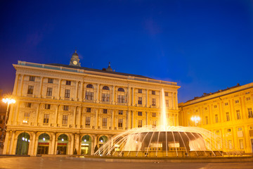 Obraz premium De Ferrari square, Genova, Italy