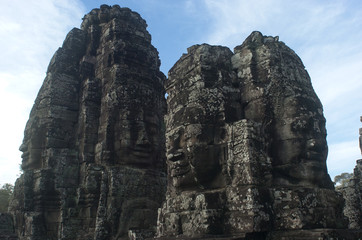 Fototapeta na wymiar Kambodża. Twarze świątyni Bayon. Angkor.