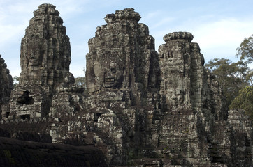 Fototapeta na wymiar Temple of Bayonne. Angkor. Kambodża