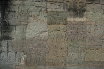 Fototapeta na wymiar Świątynie Angkoru. Bayon. Siem Reap. Kambodża