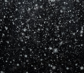 Falling snowflakes, snow background