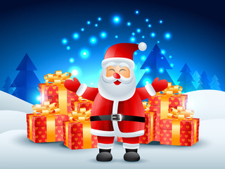santa claus with gifts