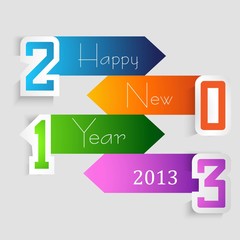 New year stylish 2013 arrow colorful creative vector