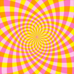 Afwasbaar Fotobehang Psychedelisch Vector optische illusie Spin Cycle