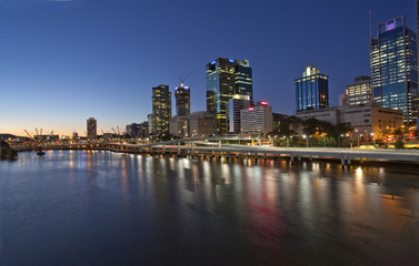 Fototapeta na wymiar Brisbane city night