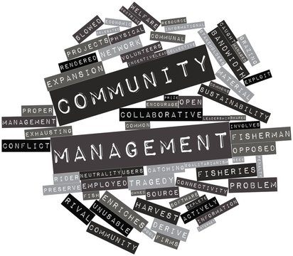 Word cloud for Community management