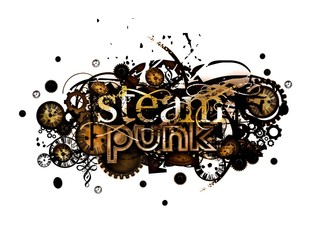 steam punk isolated on white