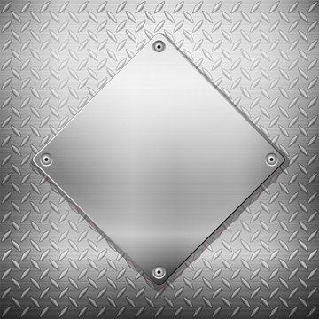 diamond metal background and plate