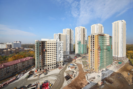 Buildings under construction