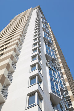 Bottom view of building