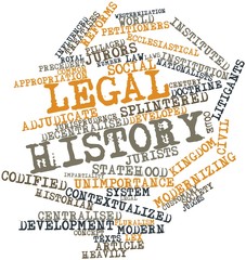 Word cloud for Legal history - obrazy, fototapety, plakaty