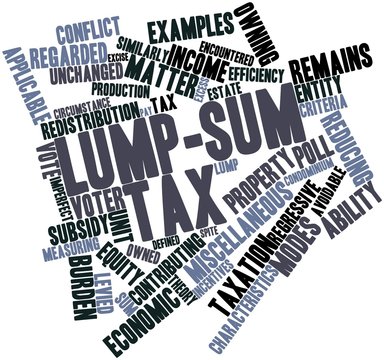 Word cloud for Lump-sum tax