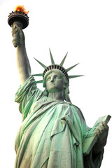 Fototapeta premium NY Statue of Liberty isolated on white