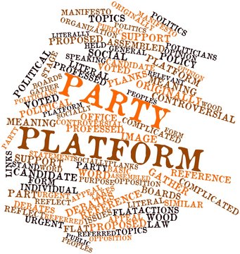 Word cloud for Party platform