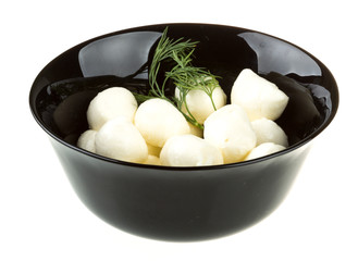 photo of delicious small mozzarella cherries