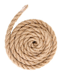 Skein of rope isolated on white