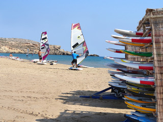 Prasonisi - best place in Rhodes to learn windsurfing