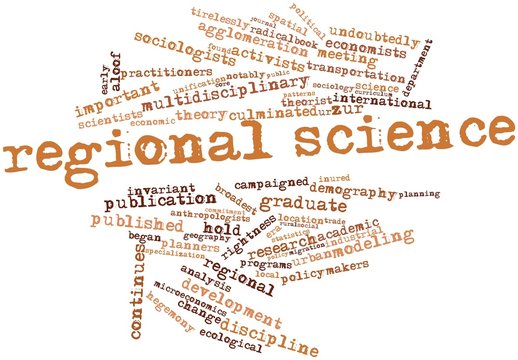 Word cloud for Regional science