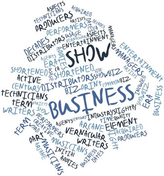 Word cloud for Show business