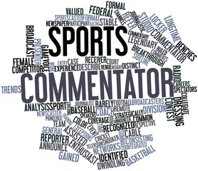 Word cloud for Sports commentator