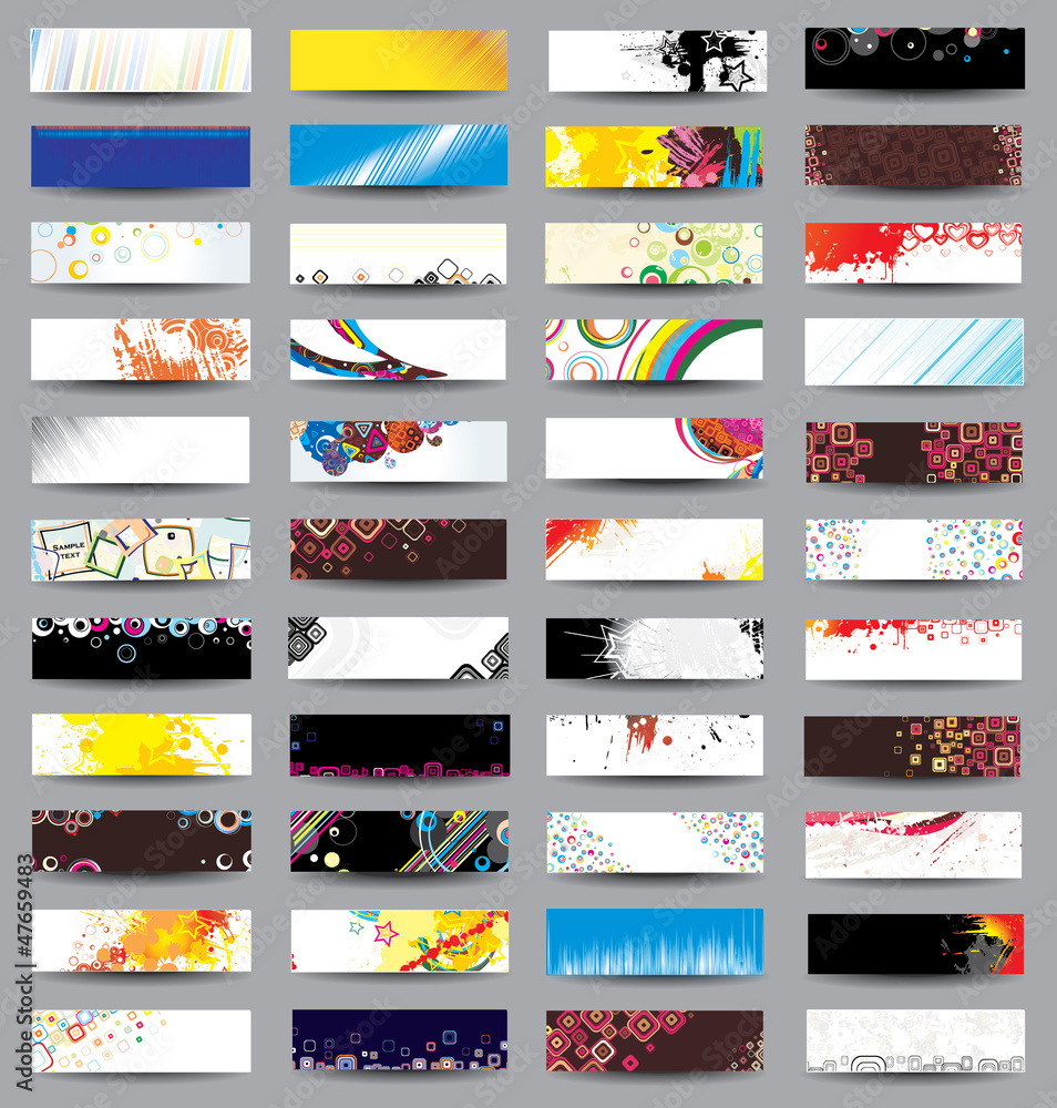 Poster collection horizontal headers on different topics
