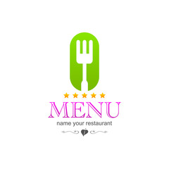 Fototapeta premium kitchen menu colored sign icon