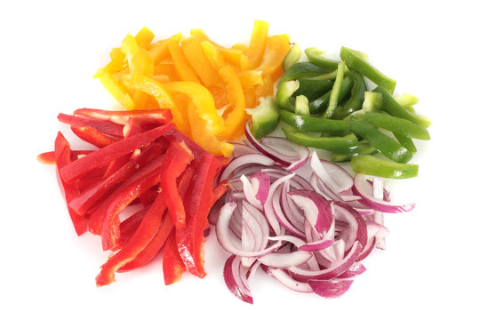 peppers and chopped onion