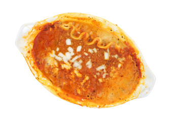 Lasagna in baking dish