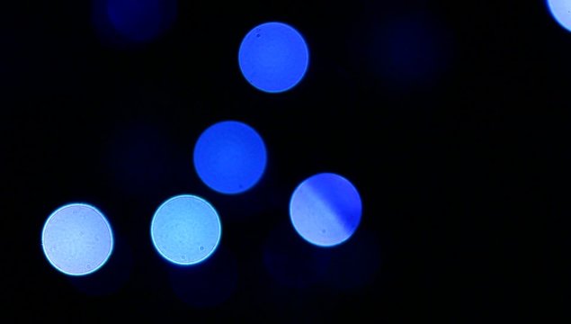 Abstract blue blinking lights.