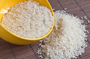 Rice in ceramic bowl