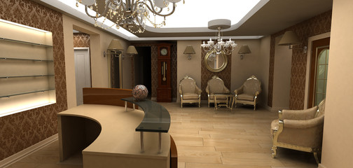 Modern baroque interior