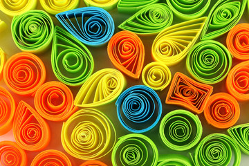 Colorful quilling close-up