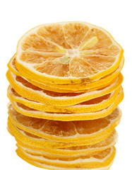 dried lemons isolated on white