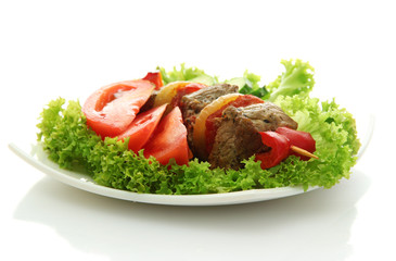 tasty grilled meat and vegetables