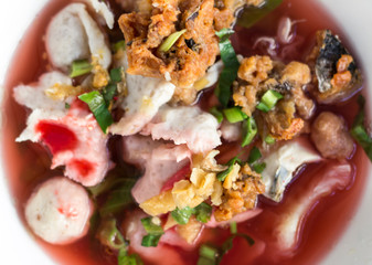 Noodles and meatball