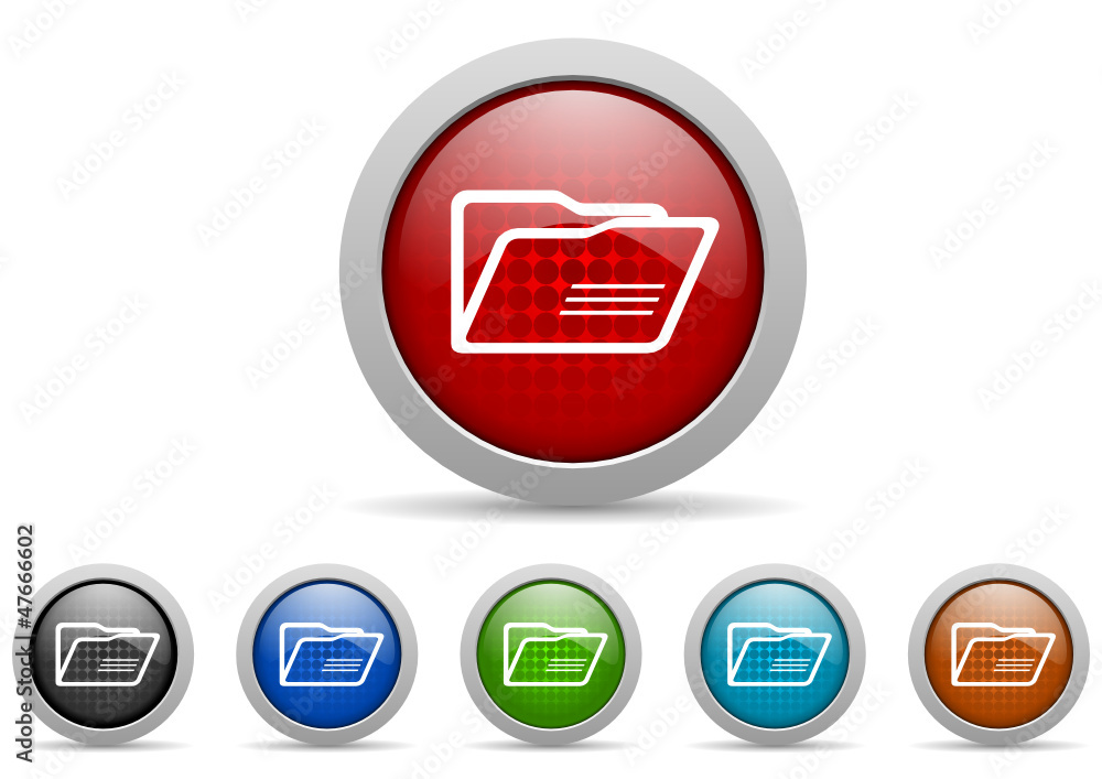 Poster folder vector icon set