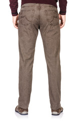 Fashion concept with trousers on white