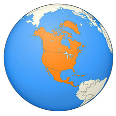 Globus Nordamerika