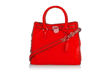 Elegant woman bag isolated on white