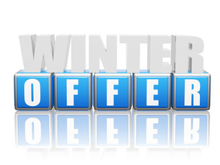 winter offer - letters and block