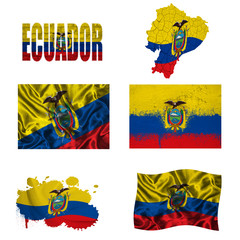 Ecuador flag collage