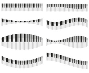 piano keys for different forms of design vector illustration