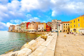 old Istrian town in Novigrad, Croatia..