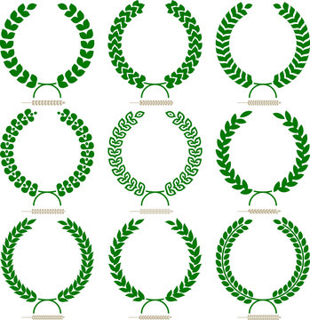 simple laurel wreath set