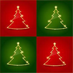 Christmas tree seamless pattern 2