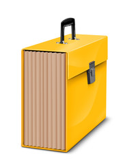 yellow file folder cutout
