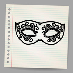 Vintage mask doodle