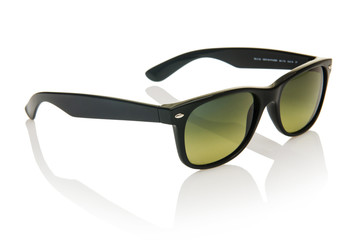 Elegant sunglasses isolated on the white
